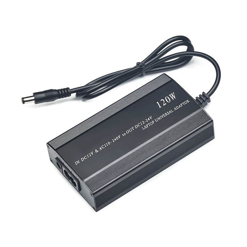 Nastaviteľná nabíjačka do auta 120W 220V 110V až 12V 15V 16V 18V 19V 20V 22V 24V, univerzálny AC/DC napájací adaptér, USB, pre notebook