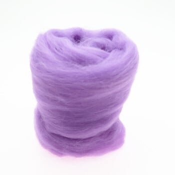 10g/50g/100g Purple Series Wool Fiber Flower Animal Toy Wool Roving Needle Felting Spinning DIY Craft Materials Felt Christmas