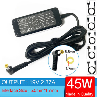 19V 2.37A laptop AC adapter töltő Acer Travelmate P238 P256 P258 P276 P277 P449 ADP-45HE B A13-045N2A N15W3 N15Q3