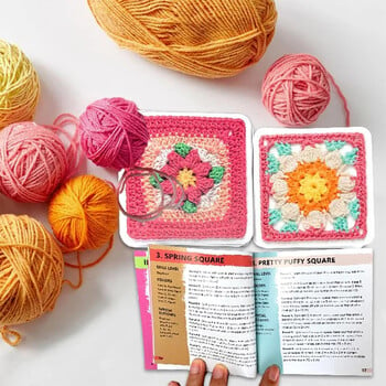 50 τμχ Σχέδια Mix Matchs The Granny Square Card Decks Kit Kitting Kit for Adults DIY Set Knitted Pattern