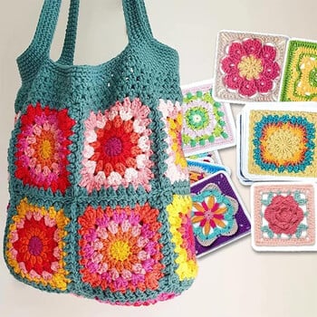 50 τμχ Σχέδια Mix Matchs The Granny Square Card Decks Kit Kitting Kit for Adults DIY Set Knitted Pattern