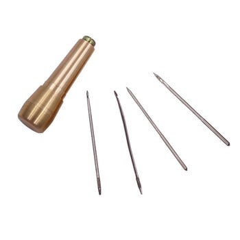 Copper Awl Kit Δερμάτινο Ραπτικό Καμβά Παπούτσια Σκηνής Εργαλεία Ραπτικής Σουβίλι Κωνικά Εργαλεία Δερμάτινο κιτ βελόνας χειροτεχνίας Επισκευή εργαλείων Ραφή με το χέρι