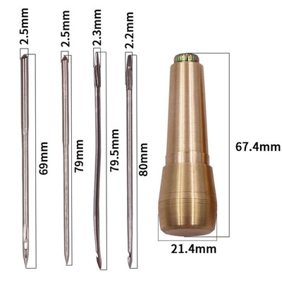 Réz csüllőkészlet Bőrvarróvászon sátorcipők Varró csőr Kúpos szerszámok Bőr kézműves tűkészlet javítóeszköz Kézi varrás
