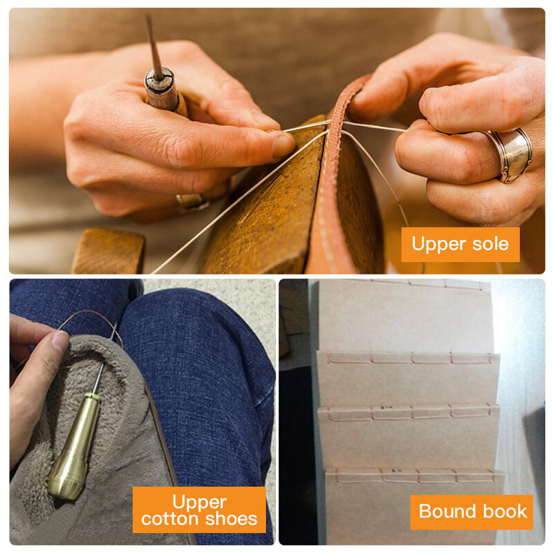 Réz csüllőkészlet Bőrvarróvászon sátorcipők Varró csőr Kúpos szerszámok Bőr kézműves tűkészlet javítóeszköz Kézi varrás