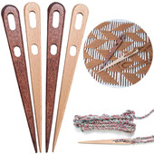 2/4x Veľké očká na šitie, DIY drevené tkáčske náradie, gobelíny, látanie, dve veľké očká na pletenie, vyšívanie, remeslá