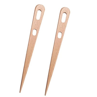 2/4x Veľké očká na šitie, DIY drevené tkáčske náradie, gobelíny, látanie, dve veľké očká na pletenie, vyšívanie, remeslá