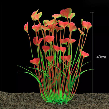 40CM светещи изкуствени подводни растения Аквариумни аквариуми Декорация от водорасли Орнамент от водна трева Симулация на водни растения