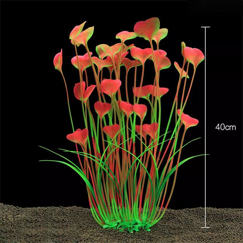 40CM luminoase plante artificiale subacvatice acvariu rezervor de pește alge marine decorare apă iarbă ornamente simulare plante acvatice