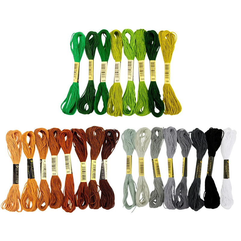 8 vnt. Daugiaspalvis inkaras, panašus siūlas kryžminio dygsnio medvilnės siuvimo sruogos Siuvinėjimo siūlų siūlų rinkinys „Pasidaryk pats“ siuvimo įrankiai Amatai