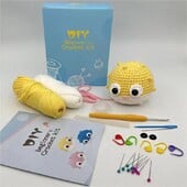 Kit de tricotat pentru începători cu animale DIY pentru adulți și copii cu accesorii și instrucțiuni pentru croșetat