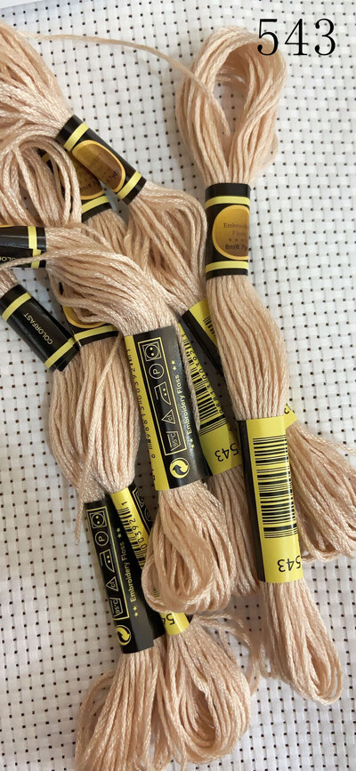 vieno kambario 10 vienetų kryžminio dygsnio siūlai / siuvinėjimo kryželiu siūlai / Individualių siūlų spalvos 07-2