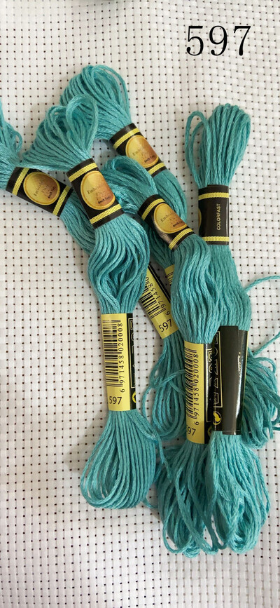 vieno kambario 10 vienetų kryžminio dygsnio siūlai / siuvinėjimo kryželiu siūlai / Individualių siūlų spalvos 07-2