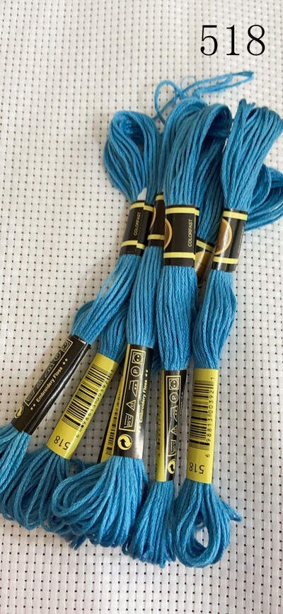 vieno kambario 10 vienetų kryžminio dygsnio siūlai / siuvinėjimo kryželiu siūlai / Individualių siūlų spalvos 07-2