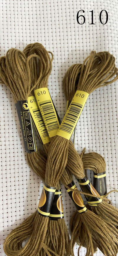 vieno kambario 10 vienetų kryžminio dygsnio siūlai / siuvinėjimo kryželiu siūlai / Individualių siūlų spalvos 07-2