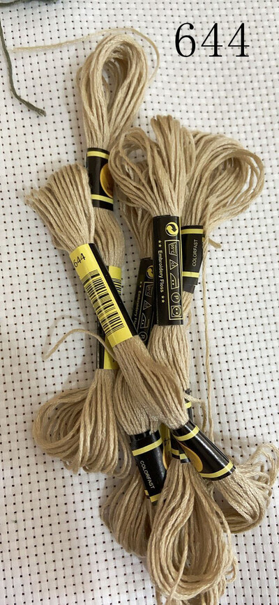 vieno kambario 10 vienetų kryžminio dygsnio siūlai / siuvinėjimo kryželiu siūlai / Individualių siūlų spalvos 07-2