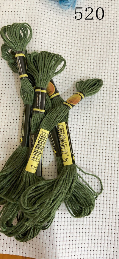 vieno kambario 10 vienetų kryžminio dygsnio siūlai / siuvinėjimo kryželiu siūlai / Individualių siūlų spalvos 07-2