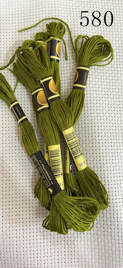 vieno kambario 10 vienetų kryžminio dygsnio siūlai / siuvinėjimo kryželiu siūlai / Individualių siūlų spalvos 07-2