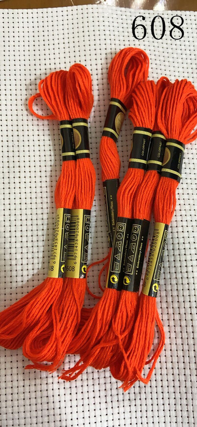 vieno kambario 10 vienetų kryžminio dygsnio siūlai / siuvinėjimo kryželiu siūlai / Individualių siūlų spalvos 07-2