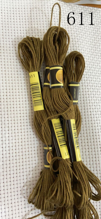 vieno kambario 10 vienetų kryžminio dygsnio siūlai / siuvinėjimo kryželiu siūlai / Individualių siūlų spalvos 07-2