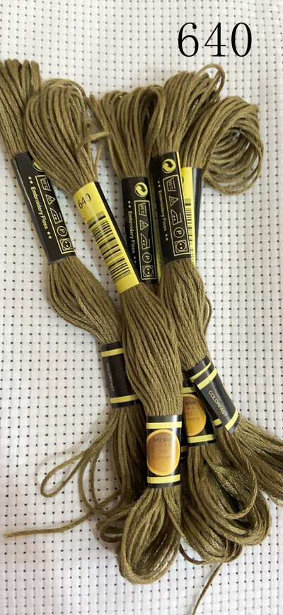 vieno kambario 10 vienetų kryžminio dygsnio siūlai / siuvinėjimo kryželiu siūlai / Individualių siūlų spalvos 07-2