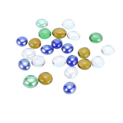 100g Δώρο Κρυστάλλινα Βότσαλα Flat Craft Αξεσουάρ Μάρμαρα Μικτό Χρώμα Χάντρες Δεξαμενή ψαριών Γυάλινες Πέτρες Ενυδρείο