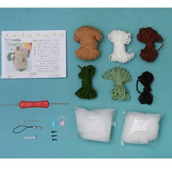 Capybara DIY Kit Crochet Crochet Beginner Gemed Animal Kit Χειροποίητο σετ DIY με βελονάκι Μη ολοκληρωμένο προϊόν