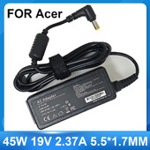 45W 19V 2.37A 5.5*1.7MM klēpjdatora adaptera lādētājs Acer Aspire 3 A314-31 A515-51-3509 E5-573-516D piezīmjdatora jauda