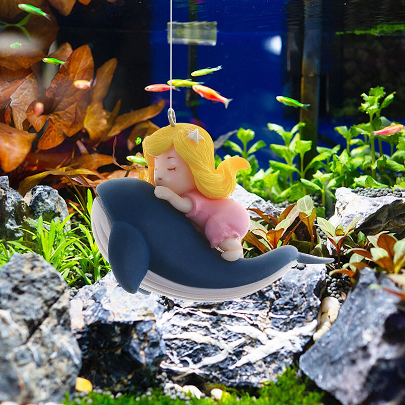Ornament pentru rezervor pentru acvariu scafandru Ornament pentru plutitor scafandru drăguț Amenajare peisagistică Jucărie cu pește strălucitor Creați ornament pentru rezervor interior