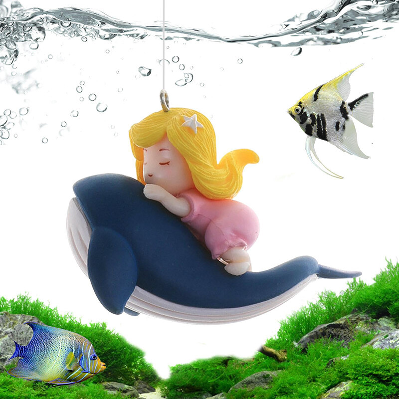 Ornament pentru rezervor pentru acvariu scafandru Ornament pentru plutitor scafandru drăguț Amenajare peisagistică Jucărie cu pește strălucitor Creați ornament pentru rezervor interior