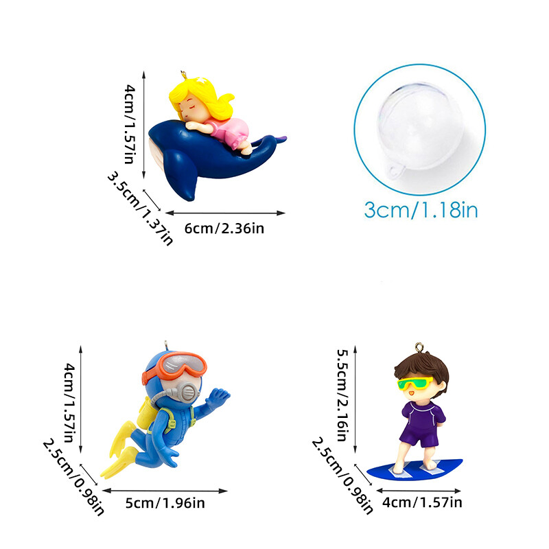 Ornament pentru rezervor pentru acvariu scafandru Ornament pentru plutitor scafandru drăguț Amenajare peisagistică Jucărie cu pește strălucitor Creați ornament pentru rezervor interior