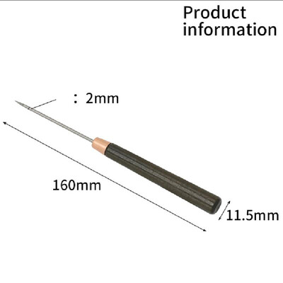 Profesionāli ādas koka roktura īlenu instrumenti, ādas amatniecība, šūšanas šūšanas piederumi, šūšanas šūšana, 2 gab.