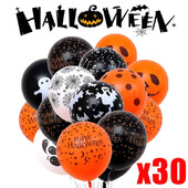 30/10 ks strašidelné halloweenske balóny detské hračky tekvica kostra duch bar párty dekorácia balón halloween čierny oranžový latexový balón