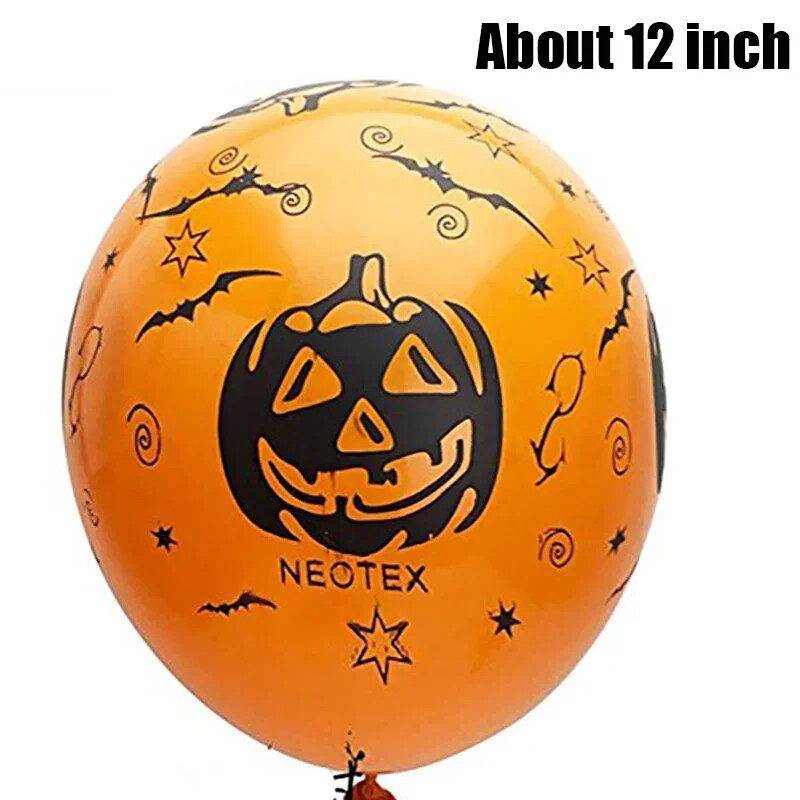 30/10 ks strašidelné halloweenske balóny detské hračky tekvica kostra duch bar párty dekorácia balón halloween čierny oranžový latexový balón