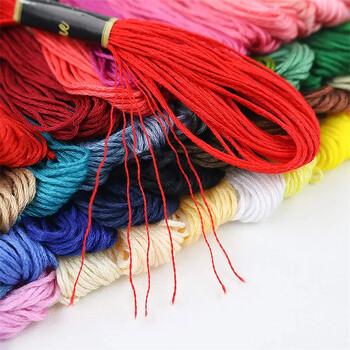 Σετ κλωστών κεντήματος Gradient Color DIY Silk Line Branch Threads Similar Thread Floss Skein Cross Stitch Thread Kit for Craft