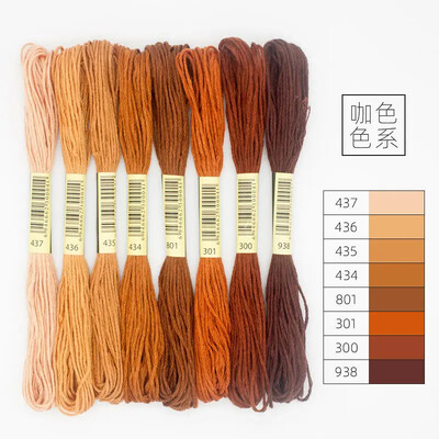 Siuvinėjimo siūlų rinkinys Gradiento spalvos „Pasidaryk pats“ šilko linija Šakos siūlai Panašūs siūlai Siūlų sruogos kryžminio dygsnio siūlų rinkinys rankdarbiams