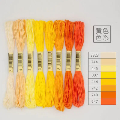 Siuvinėjimo siūlų rinkinys Gradiento spalvos „Pasidaryk pats“ šilko linija Šakos siūlai Panašūs siūlai Siūlų sruogos kryžminio dygsnio siūlų rinkinys rankdarbiams