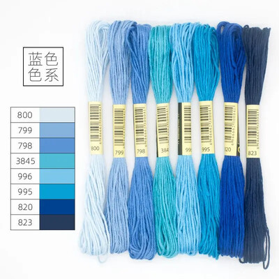 Siuvinėjimo siūlų rinkinys Gradiento spalvos „Pasidaryk pats“ šilko linija Šakos siūlai Panašūs siūlai Siūlų sruogos kryžminio dygsnio siūlų rinkinys rankdarbiams