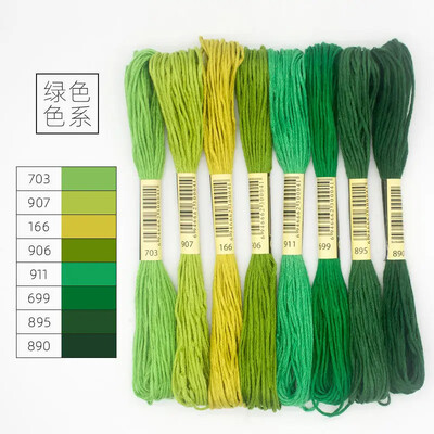 Siuvinėjimo siūlų rinkinys Gradiento spalvos „Pasidaryk pats“ šilko linija Šakos siūlai Panašūs siūlai Siūlų sruogos kryžminio dygsnio siūlų rinkinys rankdarbiams