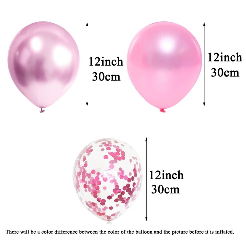 18 kom Mješoviti 12 inčni ružičasti lateks baloni Dekoracije za rođendane za djevojke Žensko vjenčanje Balon za mladence Dekorativni balon za Majčin dan