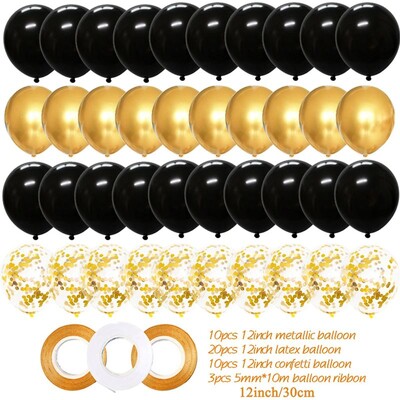 Baloane Baby Shower Valentine's Birthday Party Decoration Nunta Ziua Mamei Sex Reveal Negru Set Complet Burlac Latex