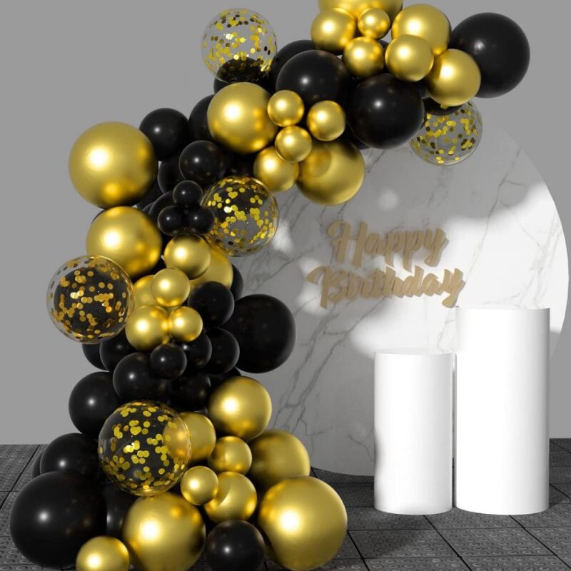 Baloane Baby Shower Valentine's Birthday Party Decoration Nunta Ziua Mamei Sex Reveal Negru Set Complet Burlac Latex