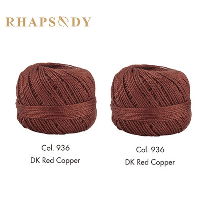 Háčkovacia niť Rhapsody veľkosť č. 8, perlová bavlna, dvojitá mercerizovaná dlhovláknitá egyptská bavlna DM*C, 160 dostupných farieb