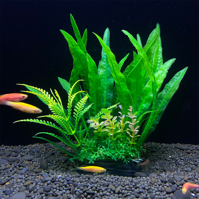 18cm Fish Bowl Στολίδι Φυτό Ενυδρείο Τεχνητό DIY Διακόσμηση Υδάτινα φυτά Πλαστικό Νερό Grass Διακόσμηση δεξαμενής ψαριών 7,09 ίντσες