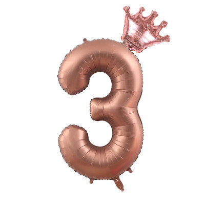 32-palcové zlato, strieborné a čierne číslo fóliové balóny, balón s korunou, obrázok 1, 2, 3, 4, 5, 6 rokov, chlapec, dievča, narodeninová oslava, darček