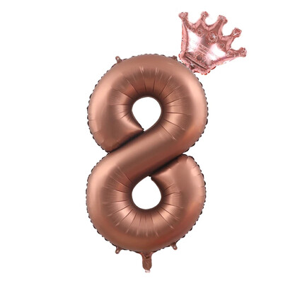 32-palcové zlato, strieborné a čierne číslo fóliové balóny, balón s korunou, obrázok 1, 2, 3, 4, 5, 6 rokov, chlapec, dievča, narodeninová oslava, darček