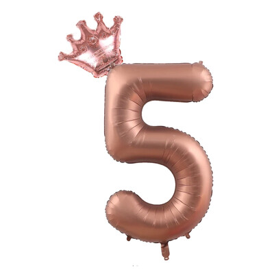 32-palcové zlato, strieborné a čierne číslo fóliové balóny, balón s korunou, obrázok 1, 2, 3, 4, 5, 6 rokov, chlapec, dievča, narodeninová oslava, darček