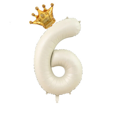 32-palcové zlato, strieborné a čierne číslo fóliové balóny, balón s korunou, obrázok 1, 2, 3, 4, 5, 6 rokov, chlapec, dievča, narodeninová oslava, darček