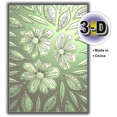 Bloom Hybrid 3D reljefa mape Caurspīdīga reljefa plastmasas plāksne, kas paredzēta papīra izgriezumiem, kas tiek apgriezti die Clipping Dāvanu karte 16x11.