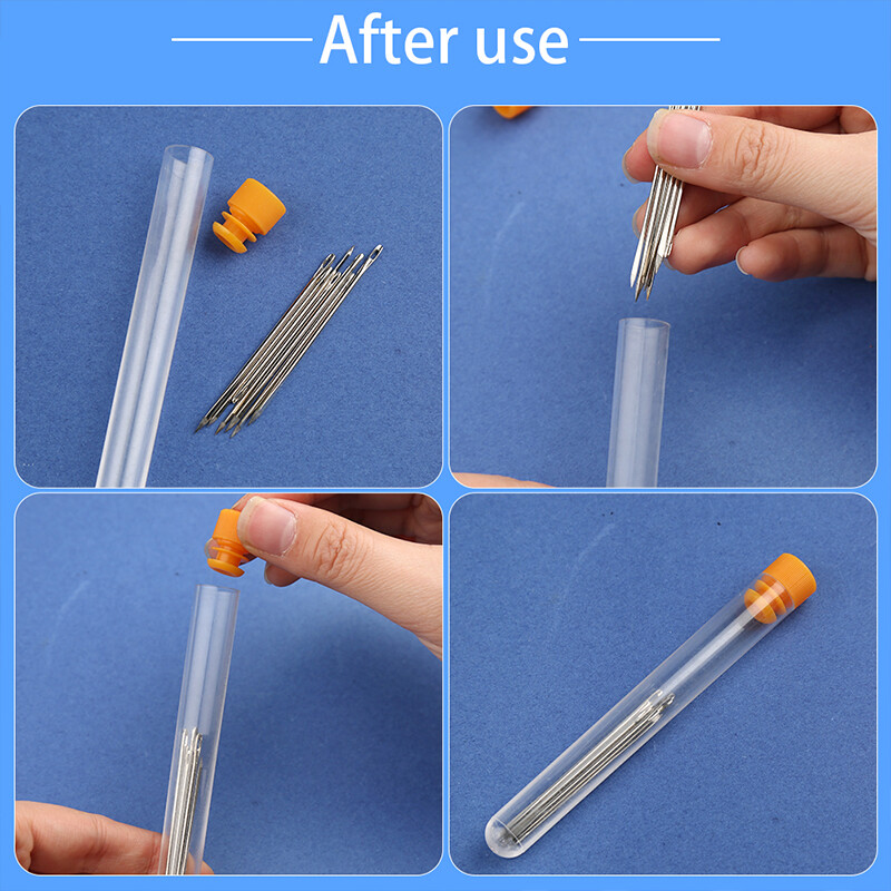 Paklājiem Audekls Ādas šūšana Nerūsējošā tērauda ādas šūšanas adata DIY trīsstūrveida adatas roku sašūšanas rīks