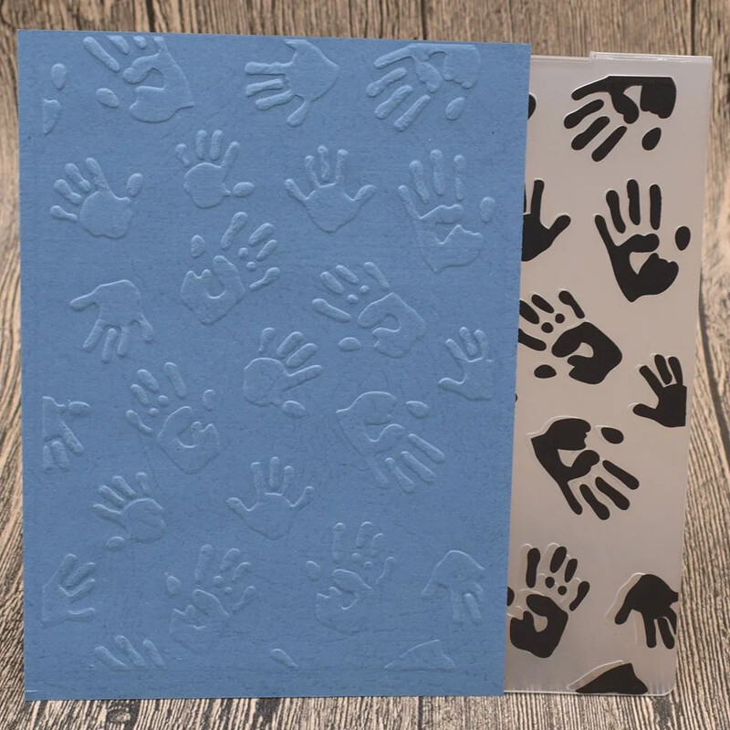 Plastové embossovacie priečinky Hand Palms na výrobu kariet, scrapbooking, svadobné papierové karty, dekorácie do fotoalbumov
